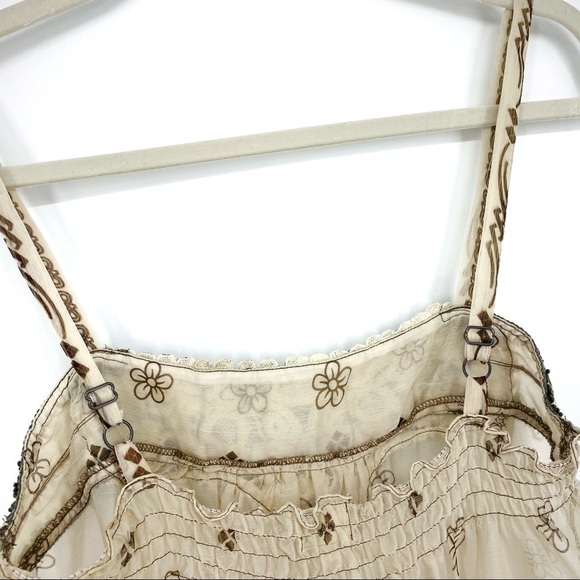 UNIT Romantic Boho Chic Floral Chiffon Top Sz Sm - Picture 8 of 10